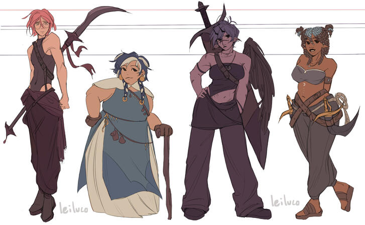 Most recent height chart and character sheet
