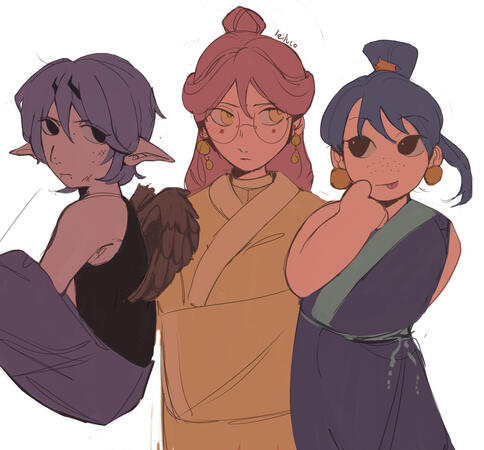 The trio as kids. Left to right: Keino, Leif, Saran